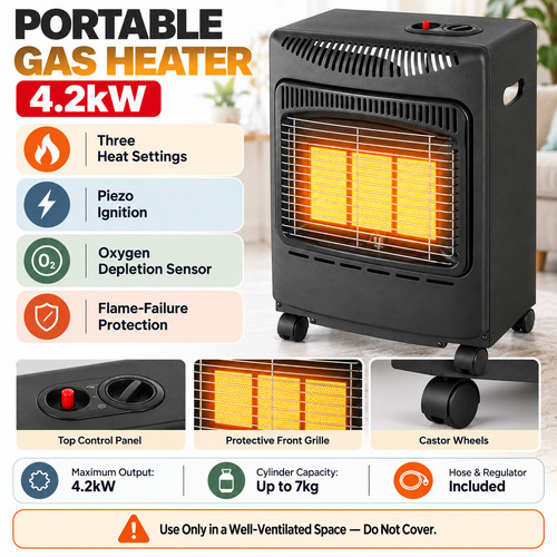 Gas heater portable 2kw - gas,